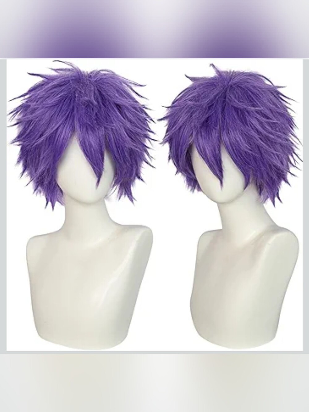Short Purple Men's Cosplay Wigs Light Purple Cosplay Wig Violet Lilac Purple Wig